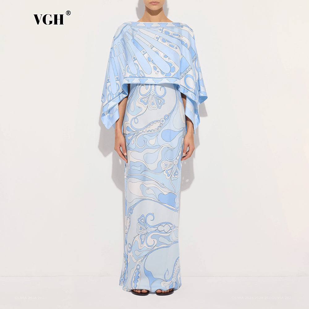Woman Formal Wear - VGH Hellblaues Abstraktes Zweiteiler-Set für Damen