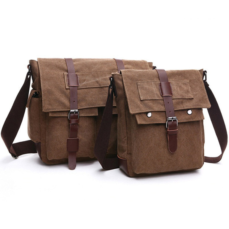 Structured Handbag Work - Retro Herren Messenger Bags Vintage Canvas