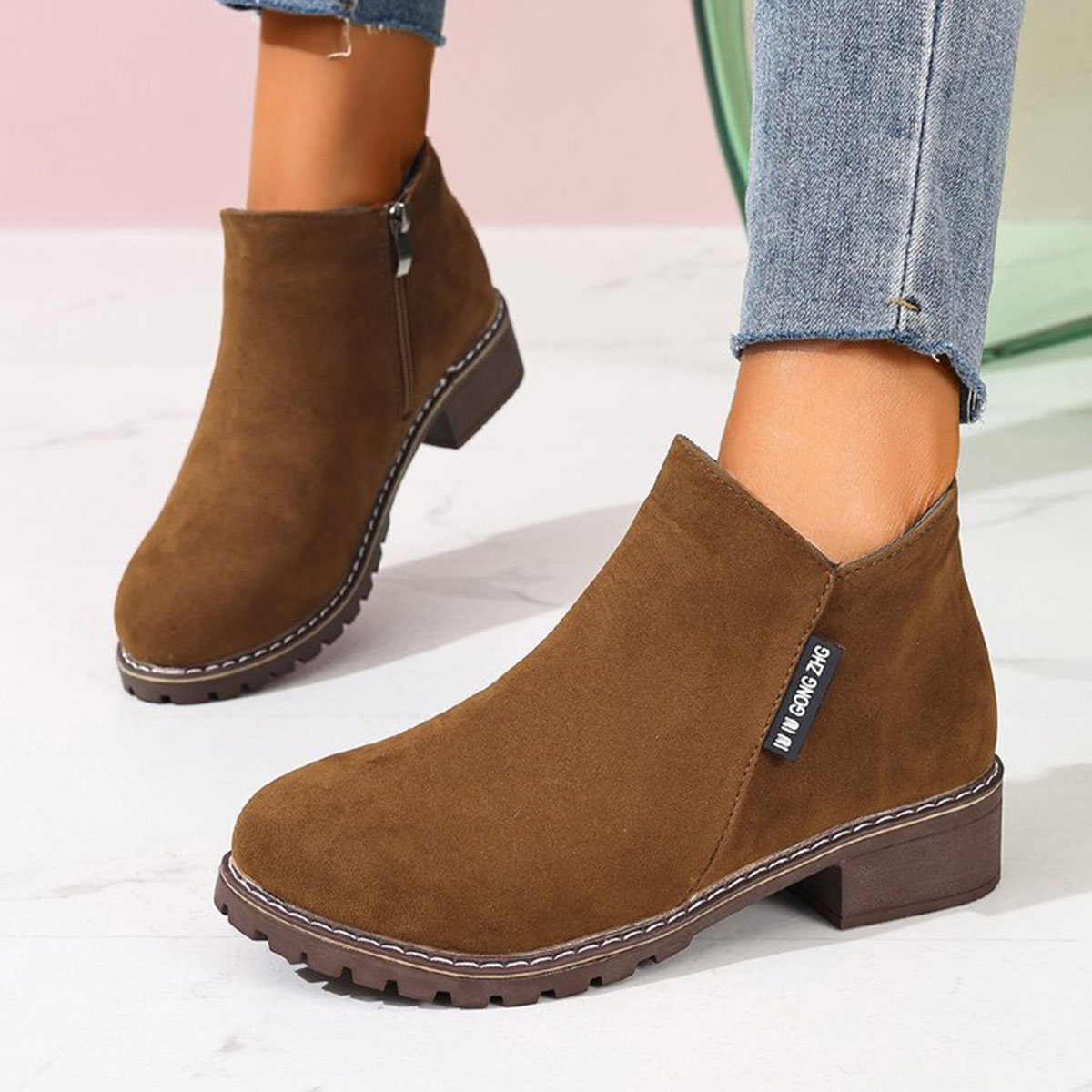 Woman Formal Wear - Damen Herbst Winter Stiefeletten mit Seitenreißverschluss