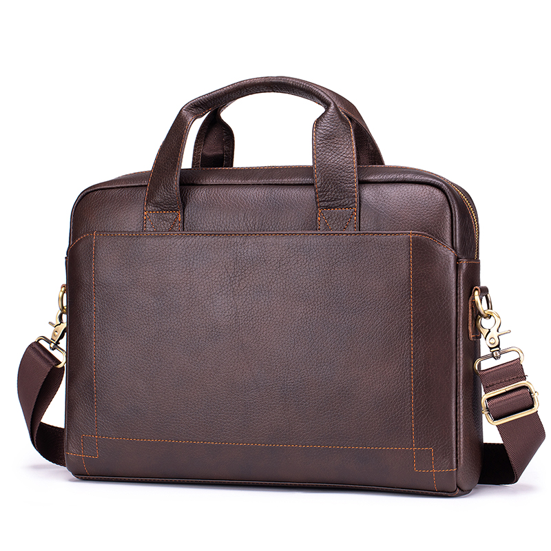 Structured Handbag Work - Echtes Leder Herren Business-Aktentasche Große Kapazität