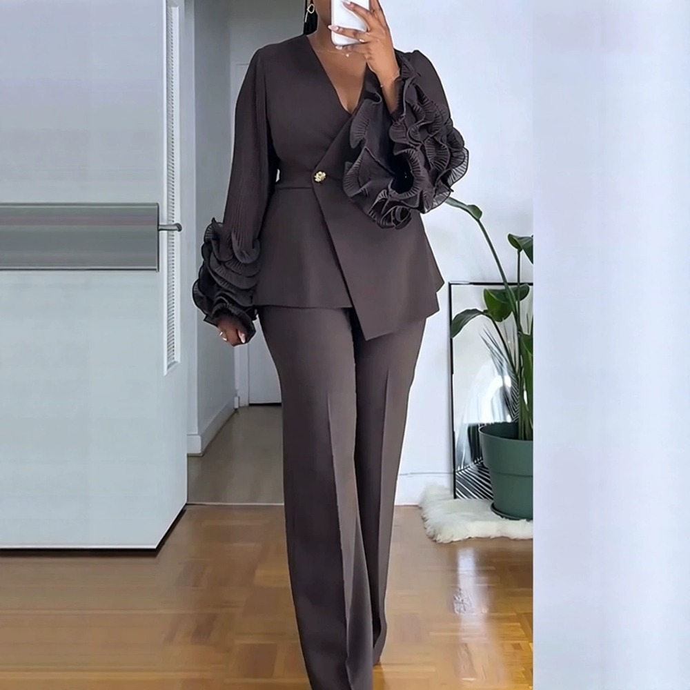 Female Formal Wear - Zweiteiliger Hosenanzug für Damen, Blazer mit