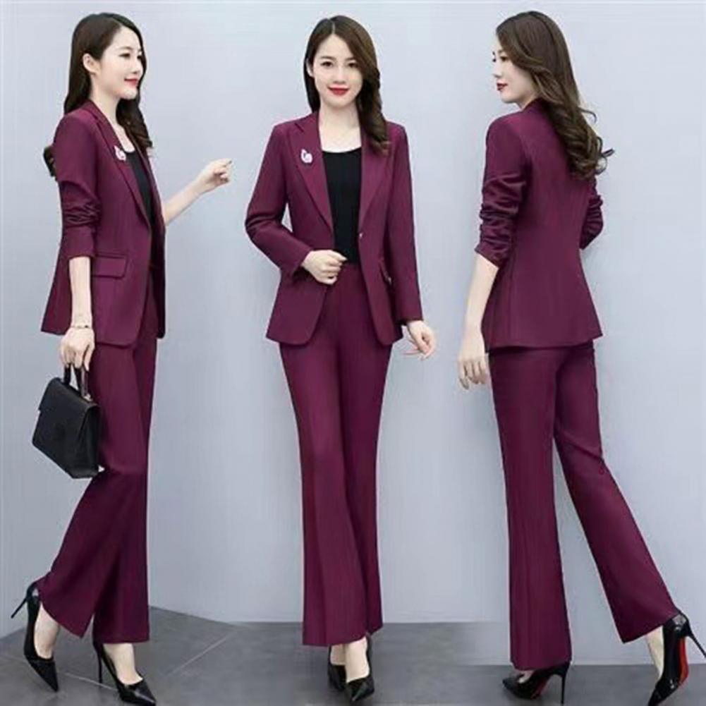 Women Formal Wear Trousers - 2-teiliges Damen-Anzug-Set mit Formalem Mantel und