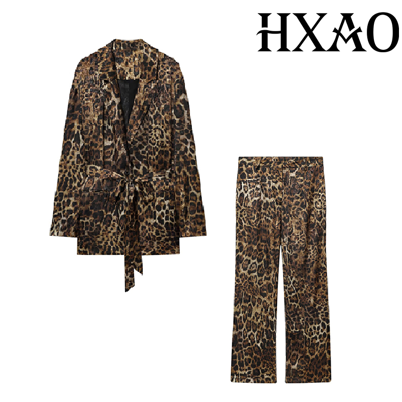 HXAO Leoparden-Hosen-Sets, 2-t – Female Formal Wear Bewertung und Preis