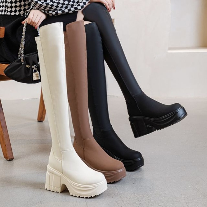 Kniehohe Damenstiefel mit dick – Woman Formal Wear Bewertung und Preis