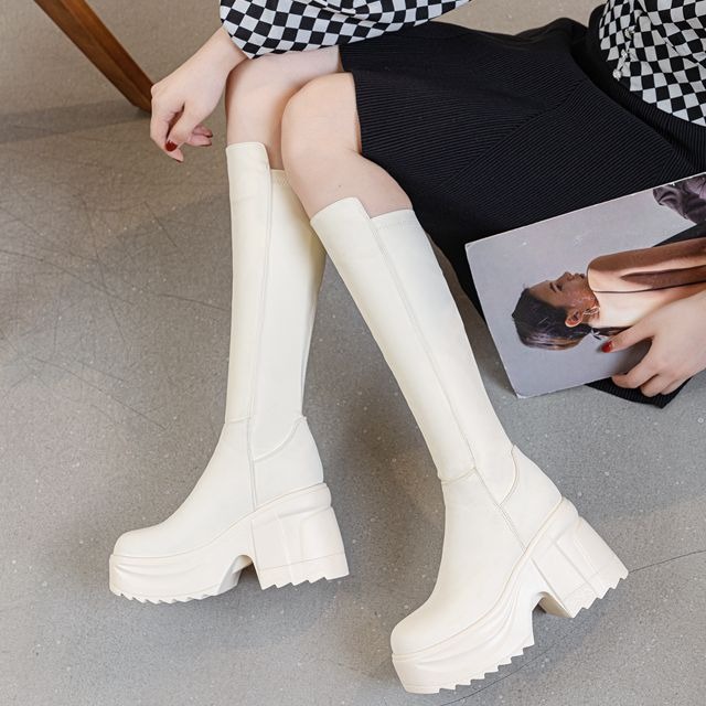 Kniehohe Damenstiefel mit dick – Woman Formal Wear Bewertung und Preis