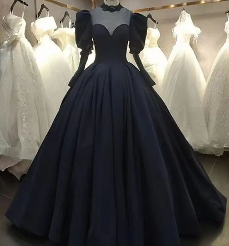 Gotisches schwarzes Hochzeitsk – Women'S Gothic Formal Wear Bewertung und Preis