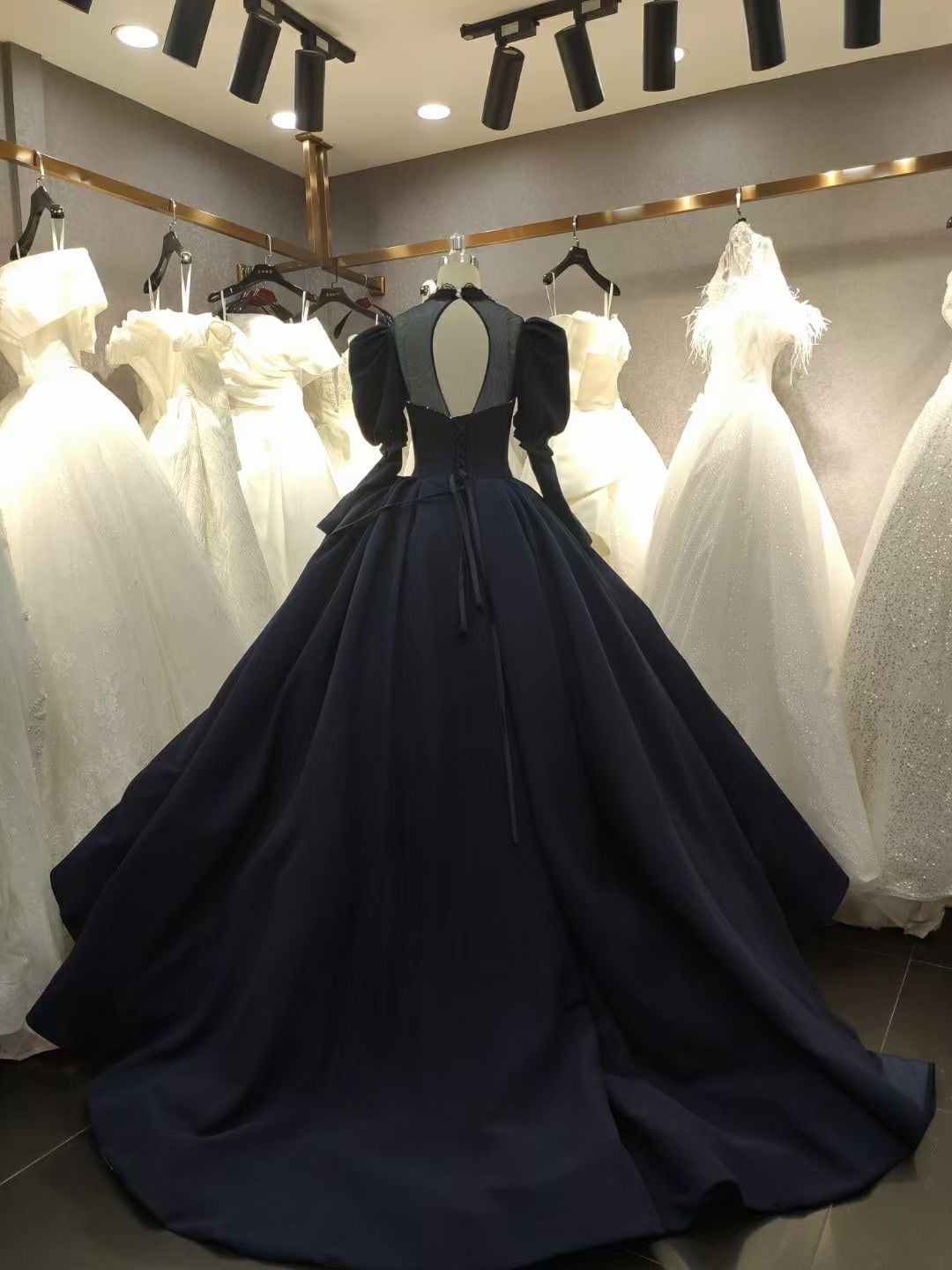 Gotisches schwarzes Hochzeitsk – Women'S Gothic Formal Wear Bewertung und Preis