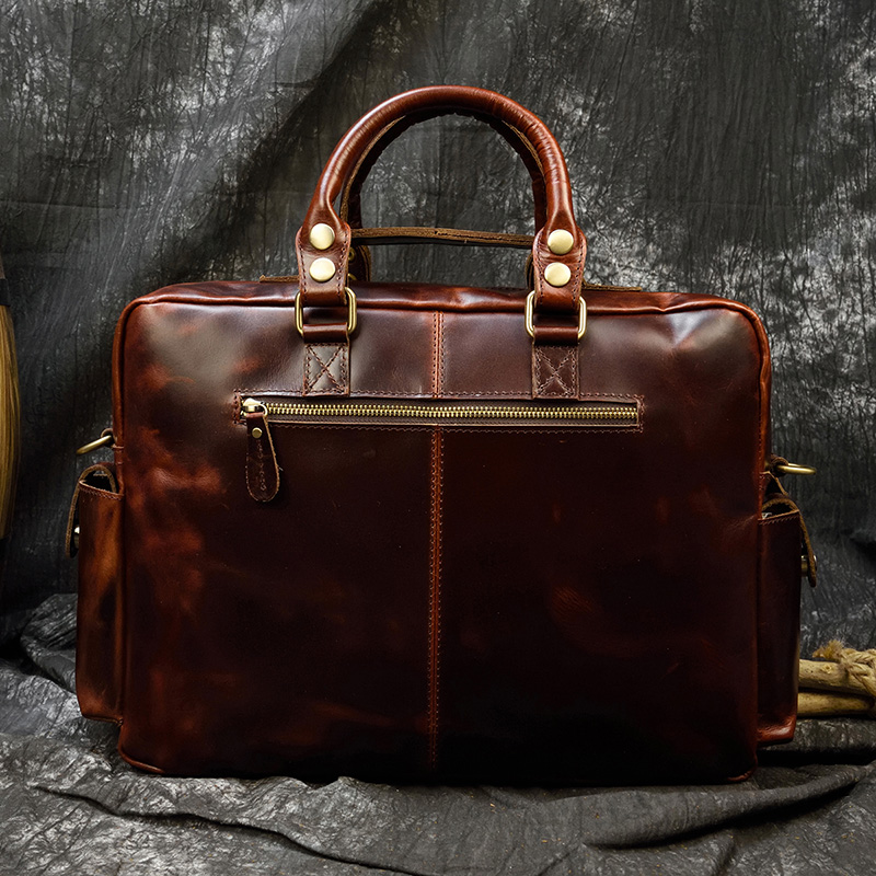 Männer echte leder aktentasche – Structured Handbag Work Bewertung und Preis