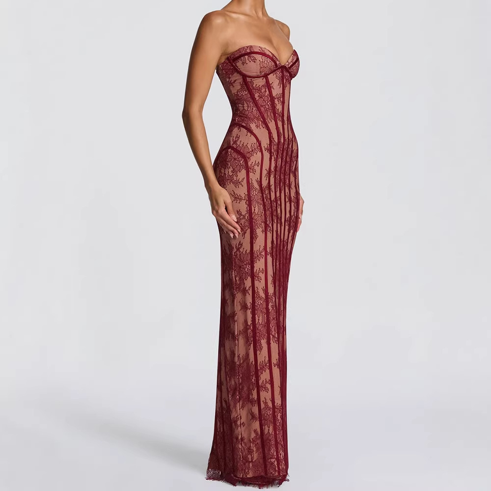 Trägerloses Bodycon Maxikleid  – Woman Formal Wear Bewertung und Preis