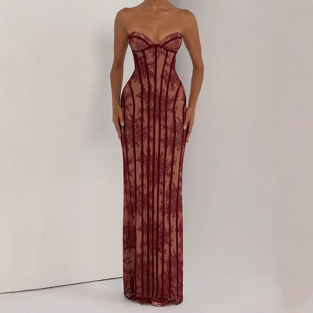 Trägerloses Bodycon Maxikleid  – Woman Formal Wear Bewertung und Preis