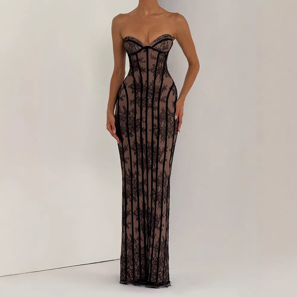 Trägerloses Bodycon Maxikleid  – Woman Formal Wear Bewertung und Preis